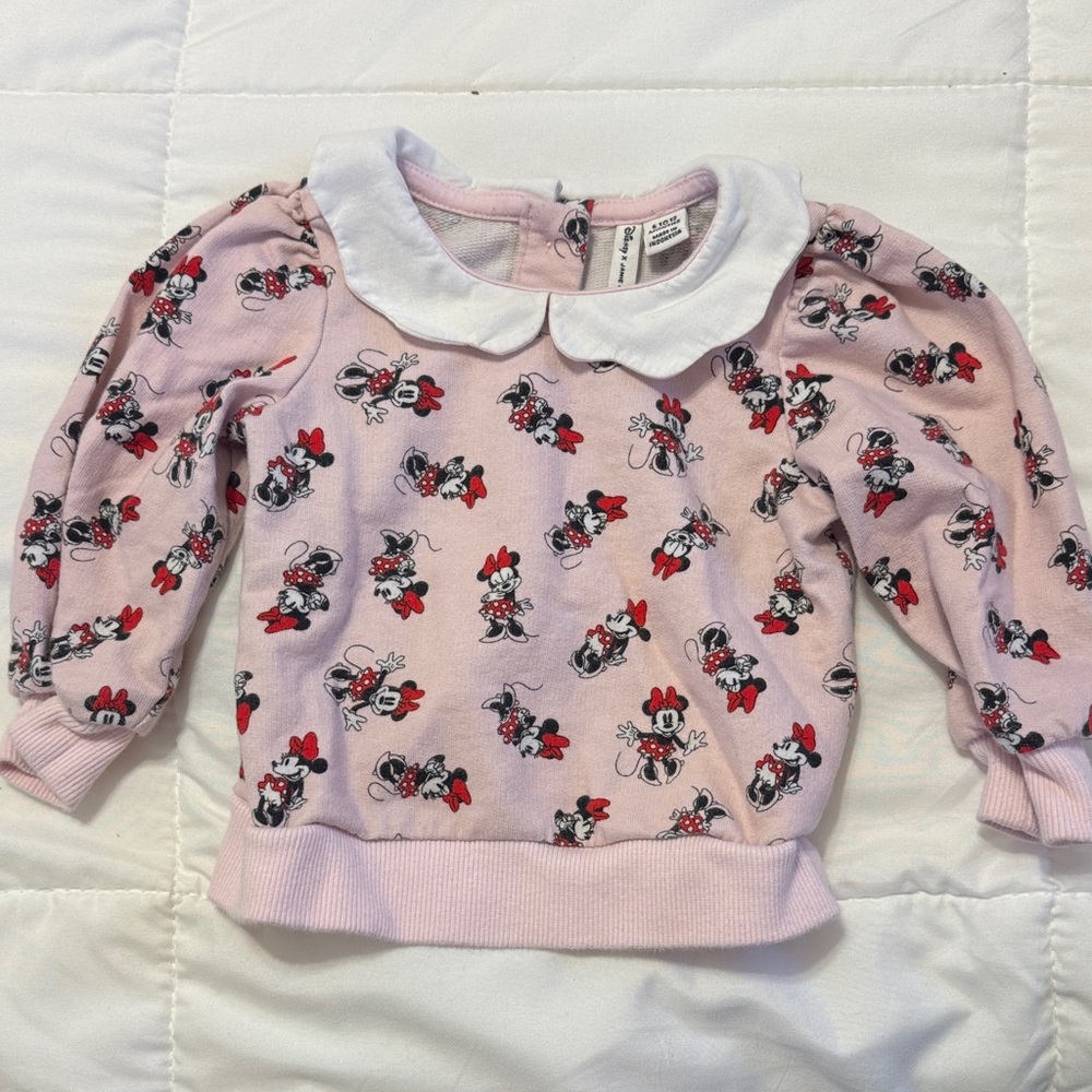 Janie and Jack Pink Minnie Mouse Sweater